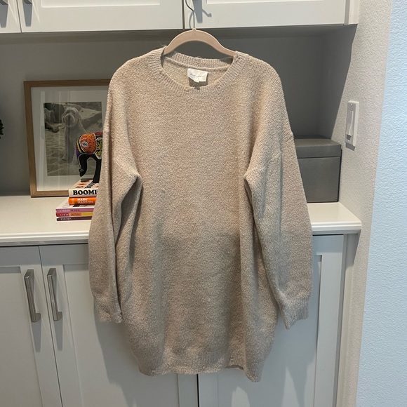 Revolve- Line & Dot Sweater Cream Dress Size Large - Picture 6 of 6